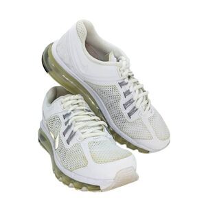 Nike Air Max Plus Women's Pre-owned White Waffle Skin Running Sneakers - sz. 7